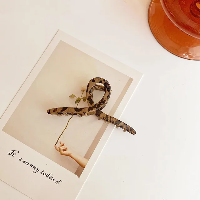 New Shark Clip Catch Clip Headdress Leopard Print Hair Clip Back Head Hairpin - Shop at LoveMi