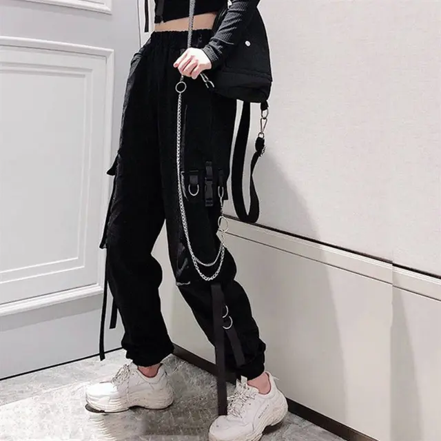 Autumn And Winter Hip Hop Overalls Men And Women Trendy Harajuku Style Pants Korean Version Black - Shop at LoveMi