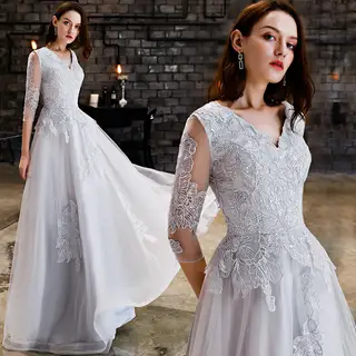 Royal blue dress - Grey Silver