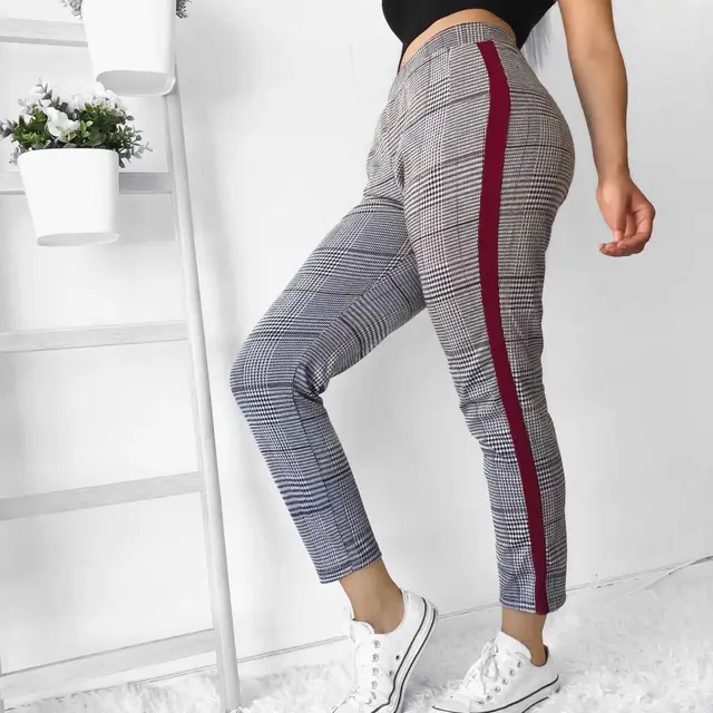 Fashion Characteristic Printed Stitching Casual Pants Red - Shop at LoveMi