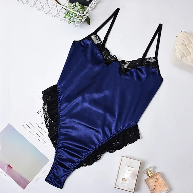 Sexy Women's Underwear Lace Top Sexy One piece Dark Blue - Shop at LoveMi