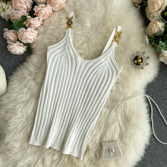 Fashion All Match Slim Knit Top White - Shop at LoveMi