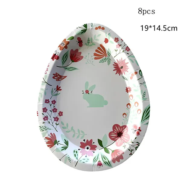 Easter Rabbit Paper Plate Eggs Bunny Paper Cup Plates Happy Easter Party Supplies Easter Gift - Shop at LoveMi