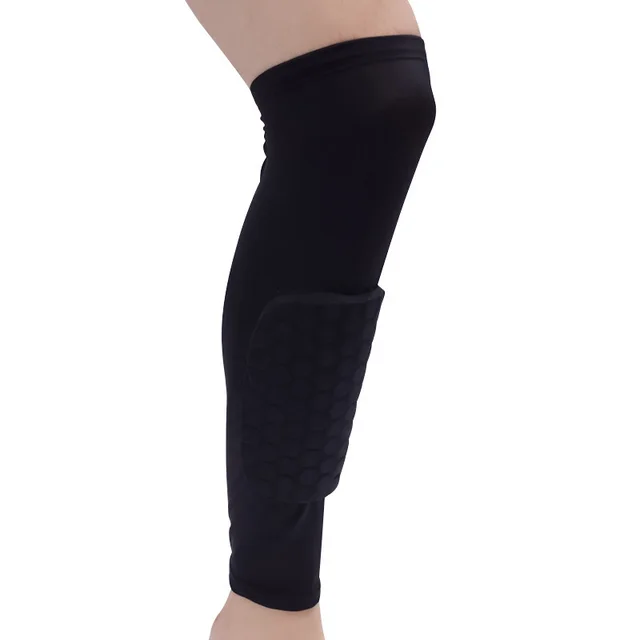 Leggings Sports Protective Equipment Elastic Anti Collision Protection Calf Black - Shop at LoveMi