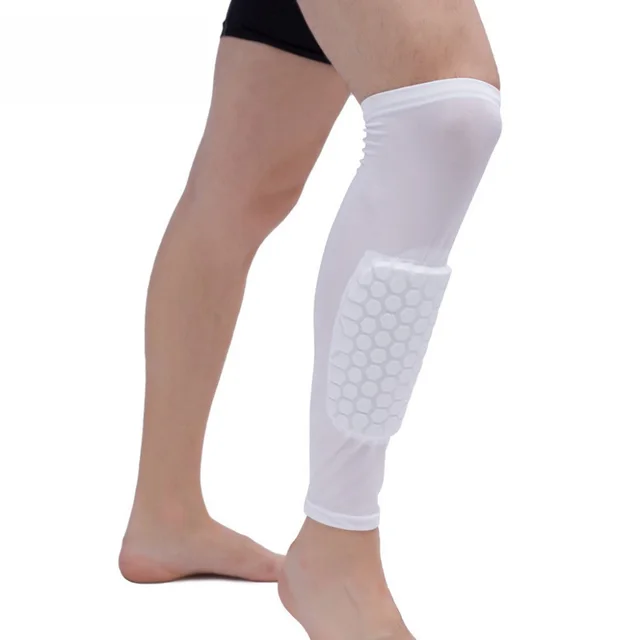 Leggings Sports Protective Equipment Elastic Anti Collision Protection Calf White - Shop at LoveMi