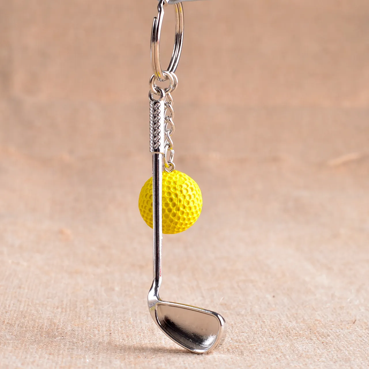 Metal Keychain, High-End Sporting Goods - Yellow