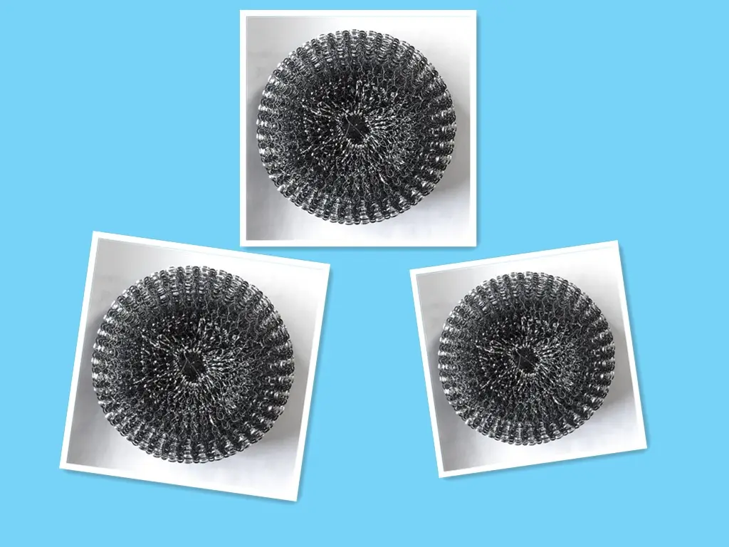 Kitchen Soap Dispensing Palm Brush Cleaner Push-type Brush Kitchen Detergent Tools - Steel Ball 3Pcs