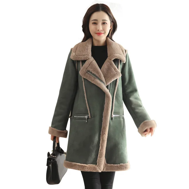 Elegant Temperament Fashion Comfortable Trend Autumn And Winter Woolen Jacket Green - Shop at LoveMi