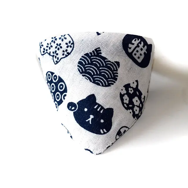 Pet Triangle Dog Scarf Cat Collar Christmas Small Dog Saliva Towel - White