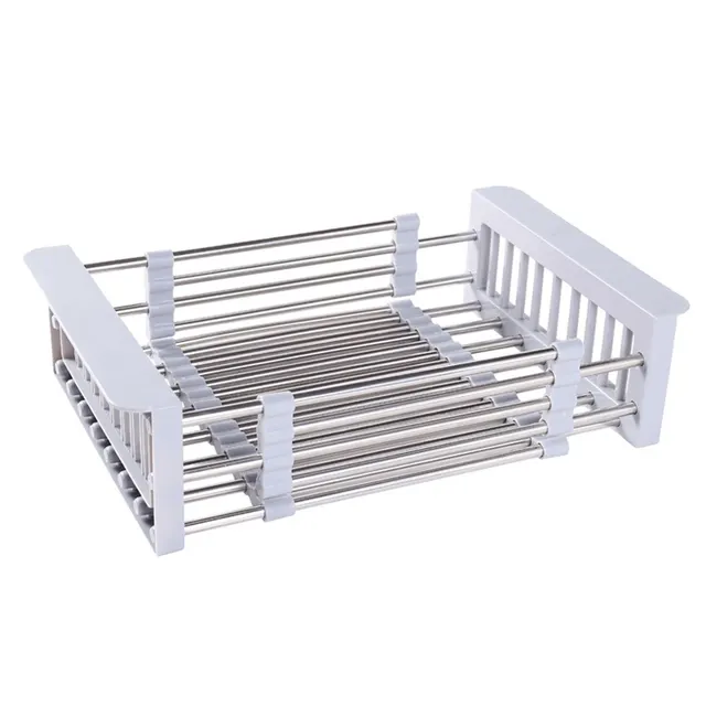 Kitchen Sink Retractable Drain Basket Stainless Steel Sink Drain Rack Grey - Shop at LoveMi