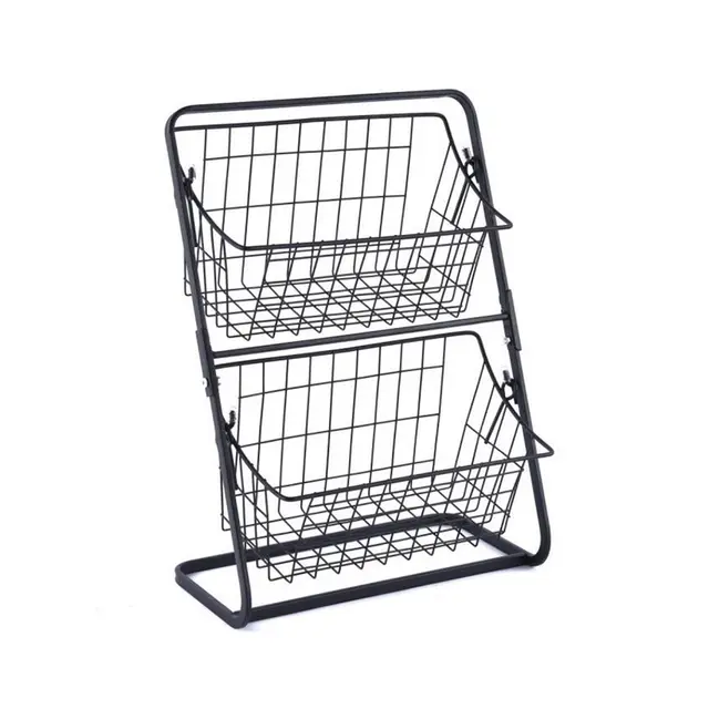 Stainless Steel Countertops Multilayer Spice Rack Fruit Kitchen Storage Kitchen Storage Rack Black - Shop at LoveMi
