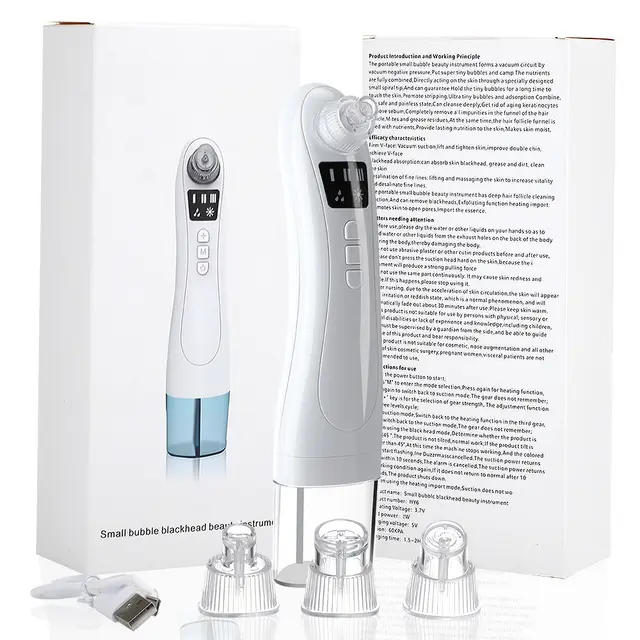 Small Bubble Hot Compress Blackhead Meter With Water Tank Display File White - Shop at LoveMi