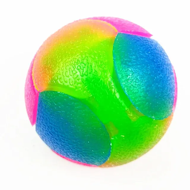 High Stretch Dog Toy Ball Luminous Tricolor Ball - Shop at LoveMi
