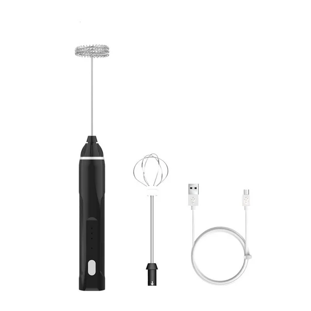 Electric Whisk Milk Frother 3 Speed Adjustable Household Black - Shop at LoveMi
