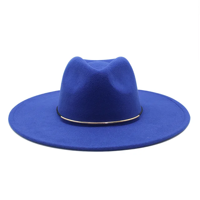 Autumn And winter Woolen Top Hat Ladies Trend Hat Blue - Shop at LoveMi