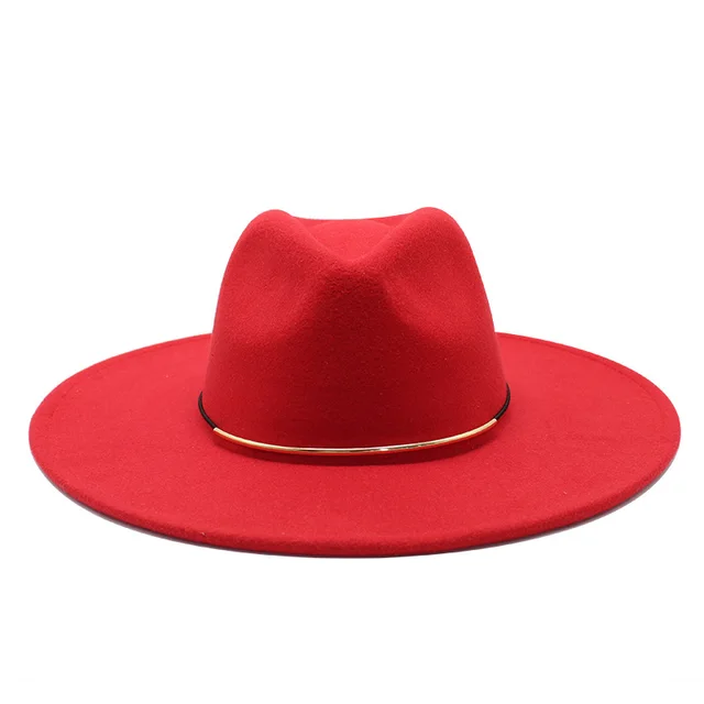 Autumn And winter Woolen Top Hat Ladies Trend Hat Red - Shop at LoveMi