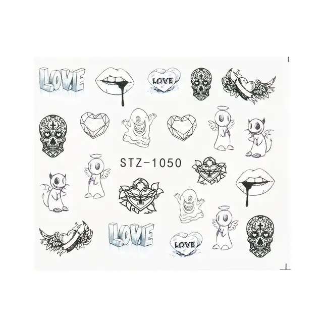 Personality Python Dark Letter Transfer Nail Sticker - Shop at LoveMi