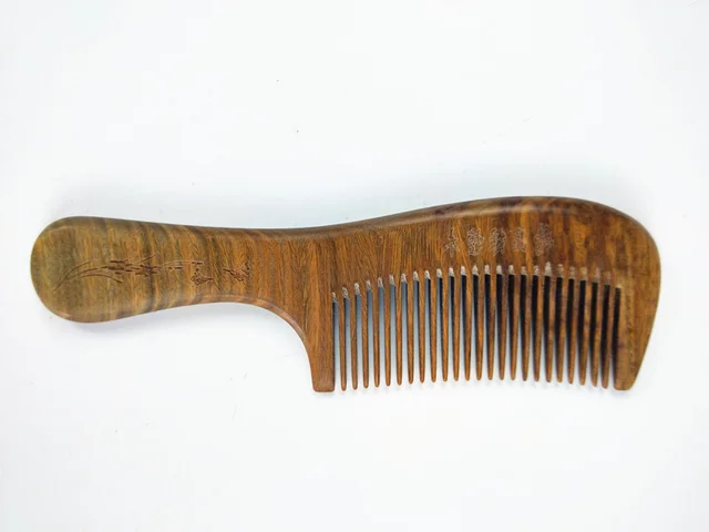 Sandalwood Comb Wooden Hair Comb Green Sandalwood Meridian Wooden Comb - Shop at LoveMi