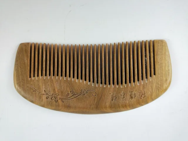 Sandalwood Comb Wooden Hair Comb Green Sandalwood Meridian Wooden Comb - Shop at LoveMi