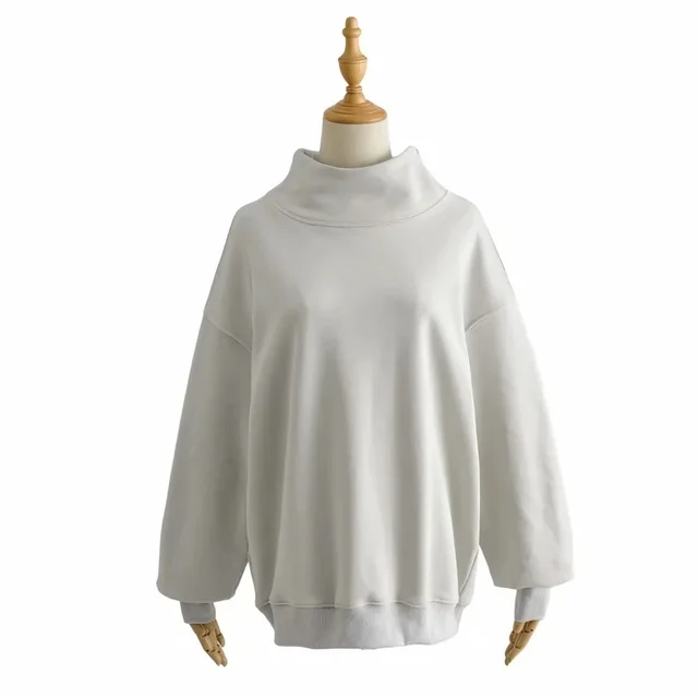 Lazy Solid Color Loose Oversized Sweater Grey - Shop at LoveMi