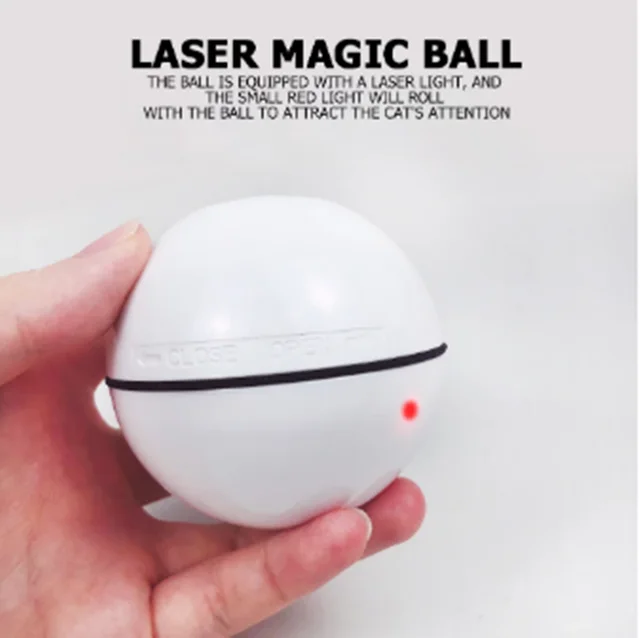 Pet LED Infrared Laser Laser Automatic Cat Ball White - Shop at LoveMi