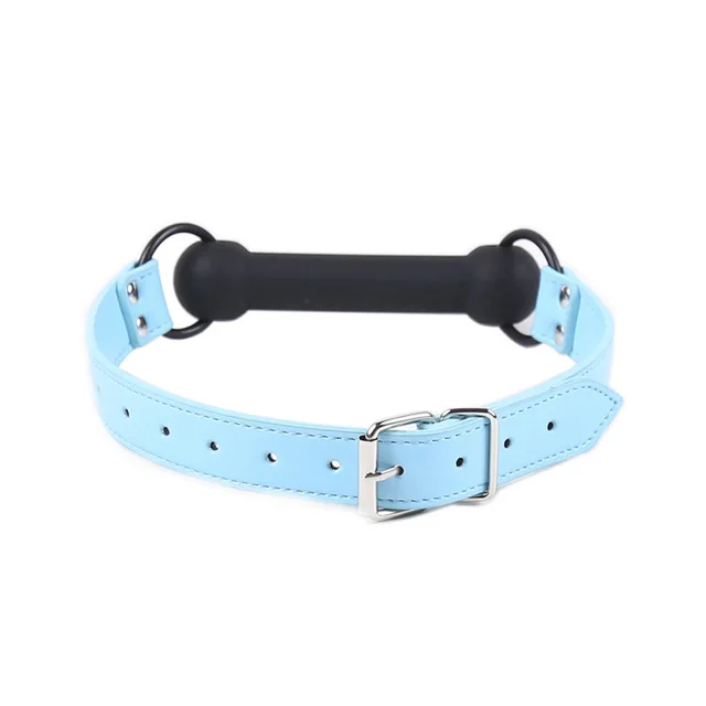 Binding Leather Bones Oral Adult Products Sky Blue - Shop at LoveMi