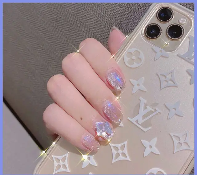 Milk Tea Crystal Stone Cat Eye Nail Polish D - Shop at LoveMi