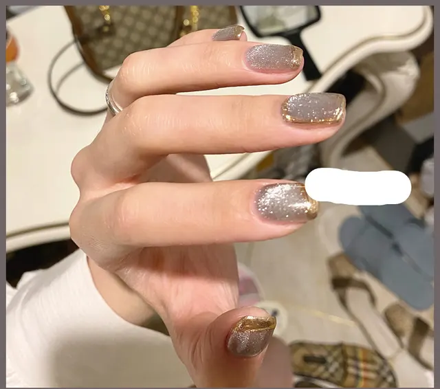 Milk Tea Crystal Stone Cat Eye Nail Polish O - Shop at LoveMi