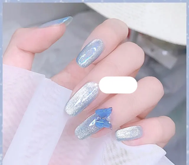 Milk Tea Crystal Stone Cat Eye Nail Polish Y - Shop at LoveMi