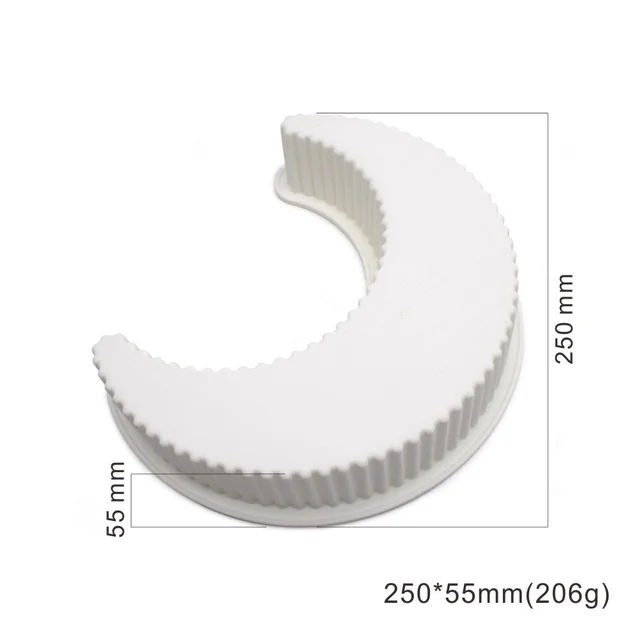 Moon Shape Silicone MMoon Shaped Fondant Cake Mousse Mould DIY Baking Mould White - Shop at LoveMi