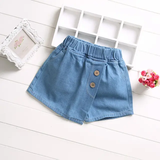 Fashion Short Skirt Summer Girl Cowboy Cartoon Blue - Shop at LoveMi