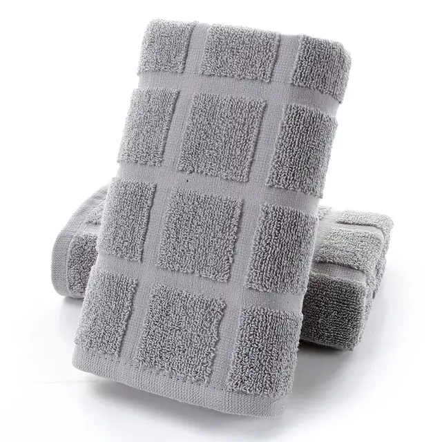 Cotton Checkered Dark Men's Soft Towel Dark Grey - Shop at LoveMi