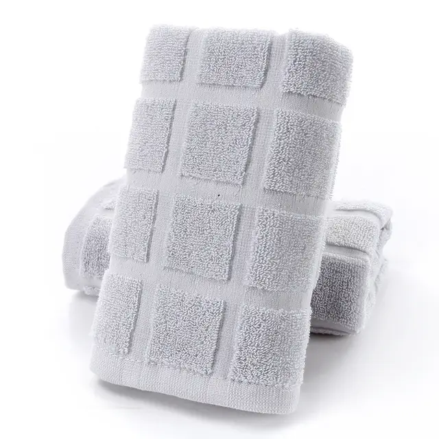 Cotton Checkered Dark Men's Soft Towel Light Grey - Shop at LoveMi