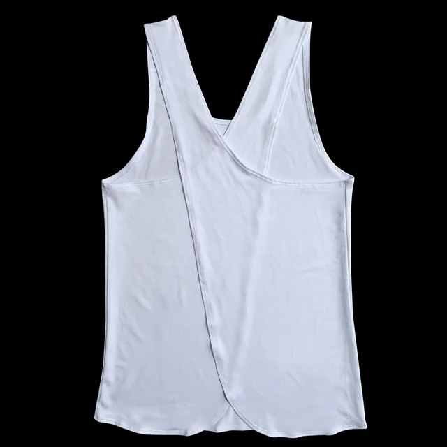 Sports Fitness Yoga Loose U neck Vest Women White - Shop at LoveMi