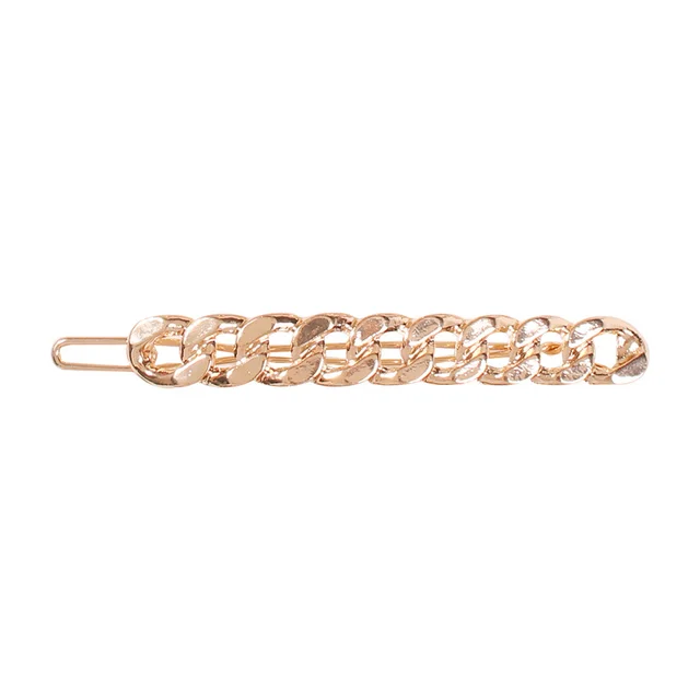 Fashion Street Style With Geometric Alloy Chain Hairpin Gold - Shop at LoveMi