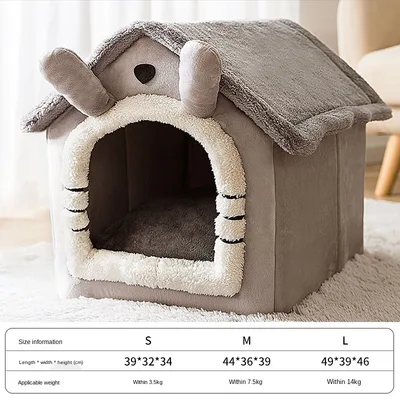 Pet Bed Small Dog Teddy Cat Litter Four Seasons Universal Dog House Dog Bed Pets Supplies Grey - Shop at LoveMi