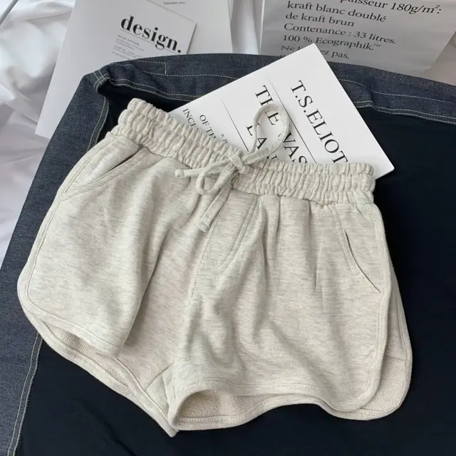 High Waist Casual Wide leg Sports A line Pants Light Grey - Shop at LoveMi
