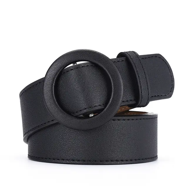 Lady Leather Bag Buckle Belt Korean Edition Fashion Black - Shop at LoveMi