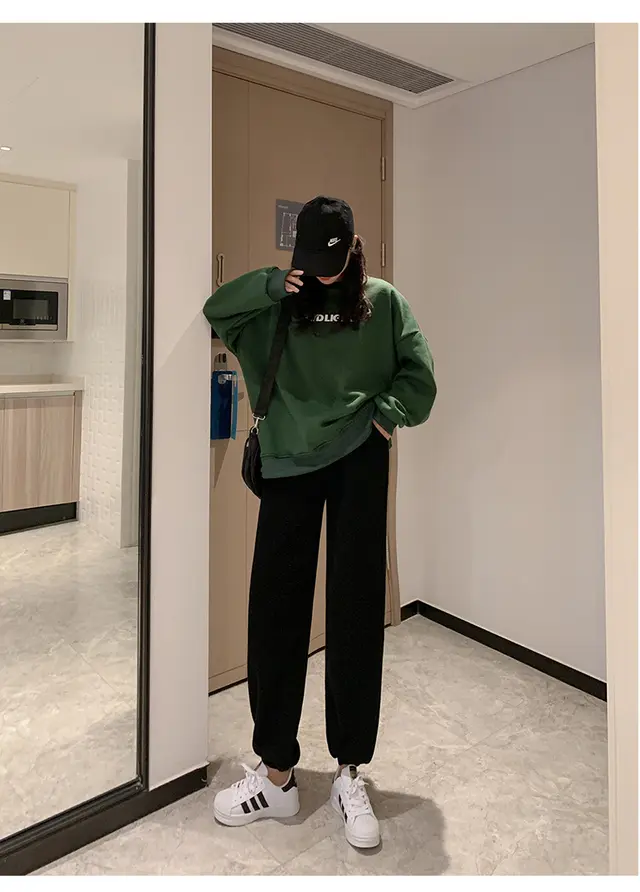 New Slim And Versatile Small Harlan Casual Pants Black - Shop at LoveMi