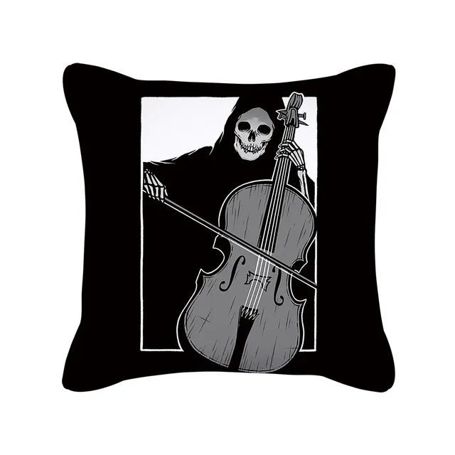 Creative Skull Print Square Pillow Cushion Cover 11 - Shop at LoveMi