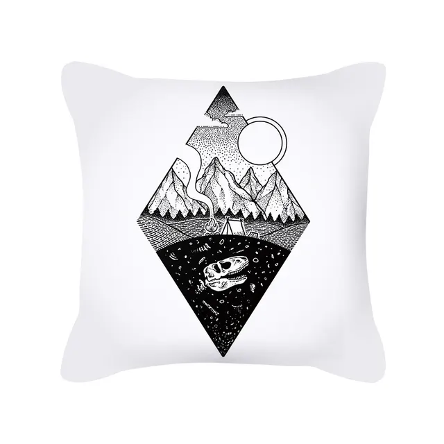 Creative Skull Print Square Pillow Cushion Cover 7 - Shop at LoveMi