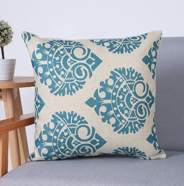 Linen Pillowcase Sofa Geometric Cushion Cover - Shop at LoveMi