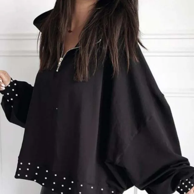 Fashion Simple Black Casual Bubble Bead Top Black - Shop at LoveMi