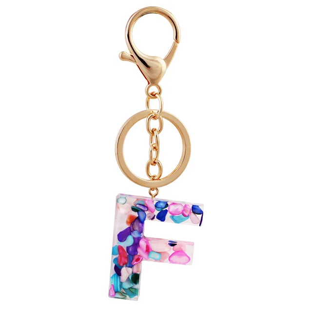 Simple And Creative 26 Letter Color Keychain F - Shop at LoveMi