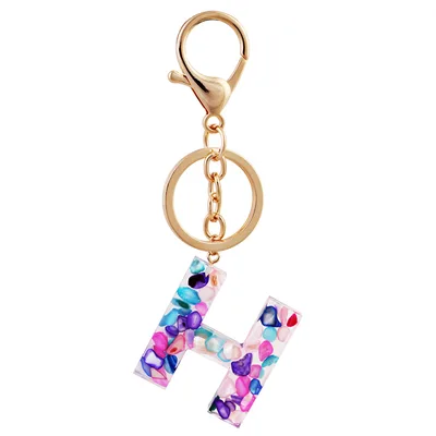 Simple And Creative 26 Letter Color Keychain H - Shop at LoveMi