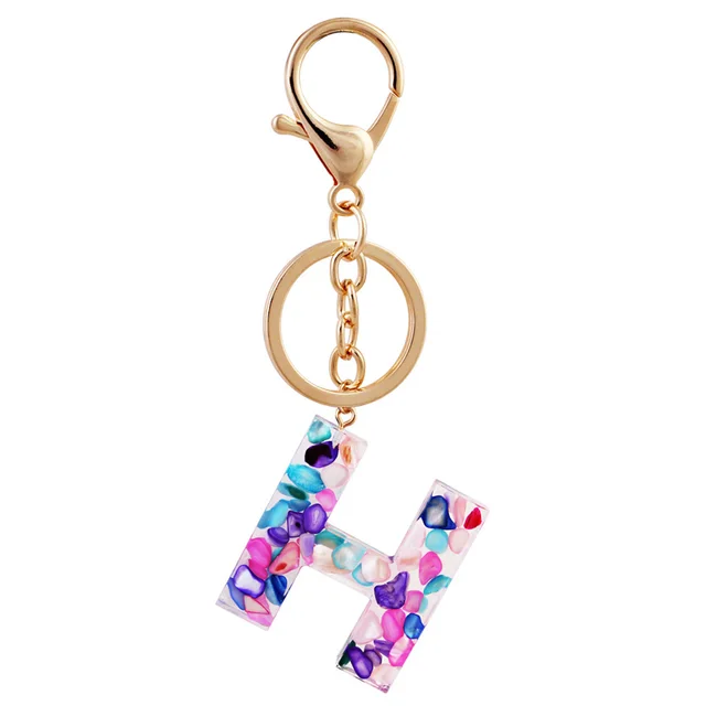 Simple And Creative 26 Letter Color Keychain H - Shop at LoveMi