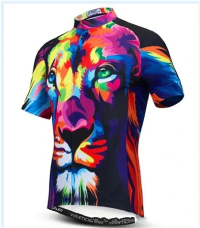 Lion Head Graffiti Pattern Mountain Bike Shirt 2 Color - Shop at LoveMi