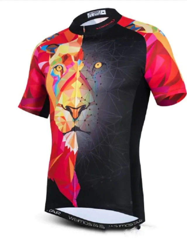 Lion Head Graffiti Pattern Mountain Bike Shirt Xxs - Shop at LoveMi