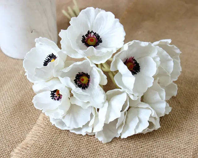 Artificial Flower Pu10 Mini Wedding Bouquet White - Shop at LoveMi