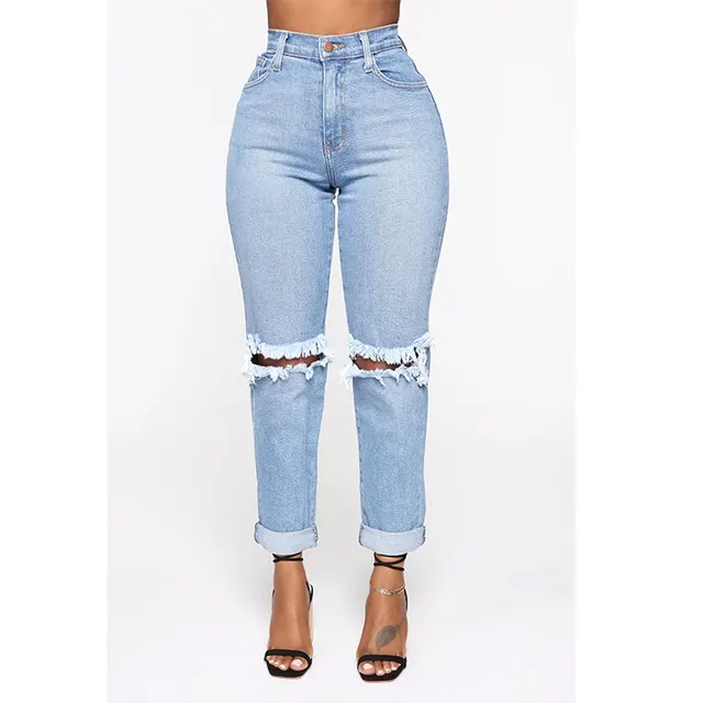 Women's Jeans Are Thin and Have No Elasticity Light Blue - Shop at LoveMi